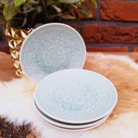 Groene schaaltjes set van 4 met Oosters design Ø 11 cm