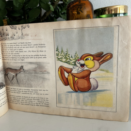 Vintage plaatjes boek 'Bambi' van Walt Disney