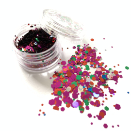 Glitters chunks 1/2/3 mm MIX 5