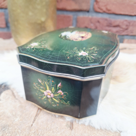 Vintage blik 'Douwe Egberts/ Pickwick', donkergroen