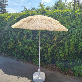 Te huur: Raffia parasol naturel licht
