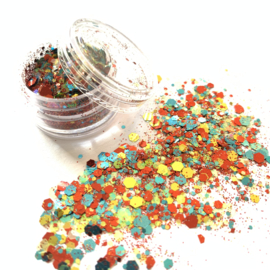 Glitters chunks 1/2/3 mm MIX 6
