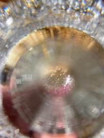 Vintage glazen presse papier/ olie lamp pf voor geurstokjes  'Bubbles'