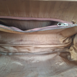 Vintage kunstlederen 'dokters'(weekend) tas, naturel