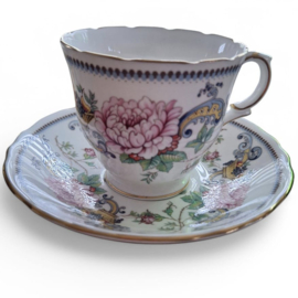Vintage  thee kop en schotel 36 , 'Crown Staffordshire', Chelsea Manor