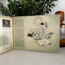 Vintage plaatjes boek 'Pinocchio' van Walt Disney
