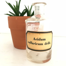 Vintage apothersfles "Acidum Sulfuricum delit."