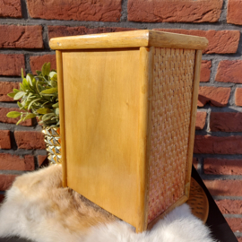 Vintage rotan ladekastje, 3 lades uit de jaren '70