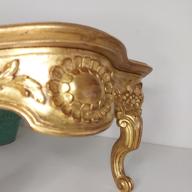 Vintage 'gouden' barok stijl (hars) console uit jaren '70