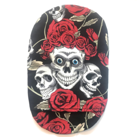 Stoma cover/ hoesje "dia de los muertos", rode roos" 2