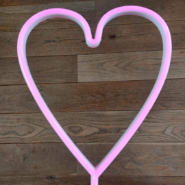Te huur:  Neon roze hart lamp