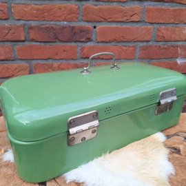 Vintage broodtrommel groen