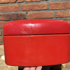Vintage emaille broodtrommel rood, Jaren '50/'60