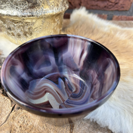 Marmorite tabakspot in paars( gemarmerd)