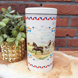 Vintage blik  van Van der Meulen met Zeilboten en paard en wagens