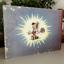 Vintage plaatjes boek 'Pinocchio' van Walt Disney