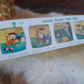 Vintage dia slide Monty & Morty Mouse voor Chad Valley's give a show projector