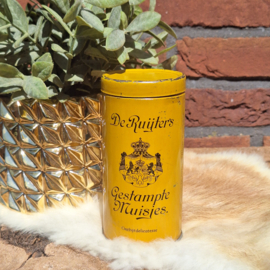 Vintage blik 'De Ruijter' gestampte muisjes, rond