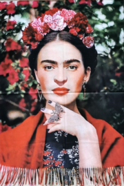Grote Frida Kahlo shawl met prachtige print nr. 2113