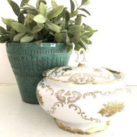 Vintage potje met goud decor "Royal R"fine china, Germany