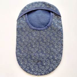 Stoma cover/ hoesje " Paisley donkerblauw"