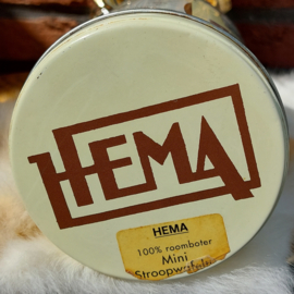 Vintage 'HEMA' blik voor mini stroopwafeltjes