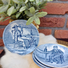 Vintage schoteltjes Delfts blauw(6x) gemaakt voor Royal Sphinx Holland "by Boch Belgium".