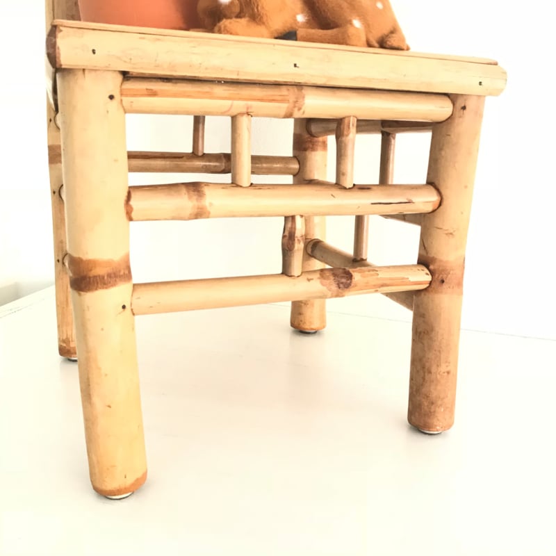 Voorvoegsel Maak los troosten Vintage bamboe/ rotan stoeltje c.q. plantentafel | Vintage voor in het  interieur "reeds verkocht" | Beaudeco-art