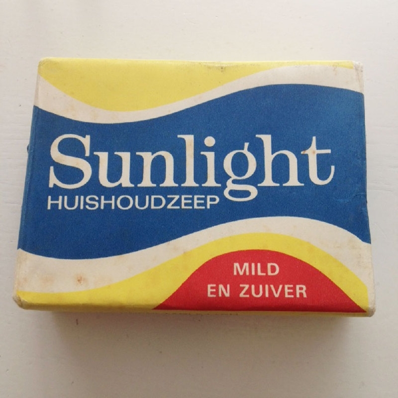 Vintage verpakking Sunlight zeep, 2 tabletten