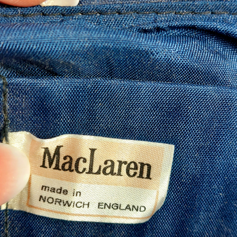 Vintage 'Mac Laren" Norwich clutch/ handtasje lakleder, zwart
