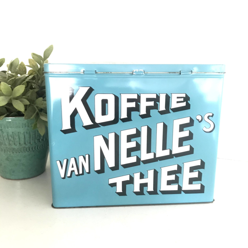 Vintage blik Van Nelle, Koffie/ blauw | Vintage Blikken "reeds verkocht" | Beaudeco-art