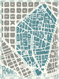 BARCELONA - RAVAL stadplattegrond