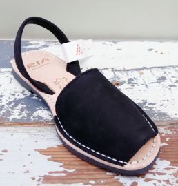 RIA MENORCA Spaanse sandaaltjes handgemaakt - model zwart