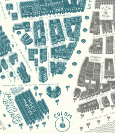 BARCELONA - RAVAL stadplattegrond