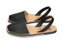 RIA MENORCA Spaanse sandaaltjes handgemaakt - model zwart