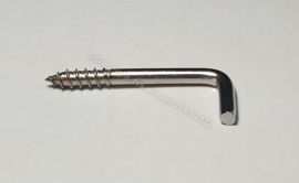 Rvs Schroefhaak met houtschroefdraad 3,5X40