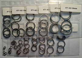 Set van 75 Circlips voor Assen.