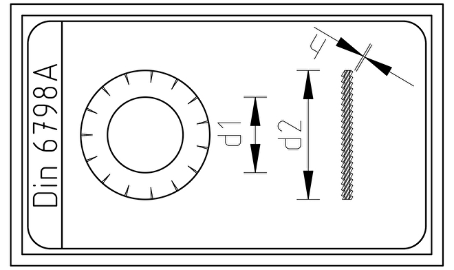 DIN 6798A Tandveerring