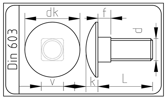 RVS Slotbout M8x60VO Din 603 / ISO 8677.