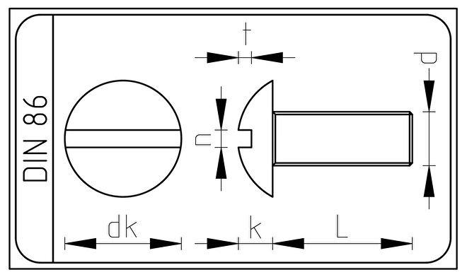 RVS Lenskopbout 1/4"x16-WW DIN 96