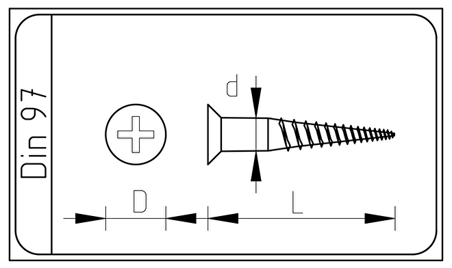Houtschroef Din 97