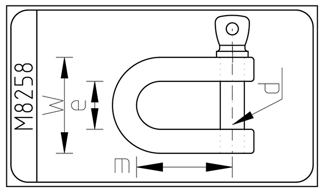 RVS AISI-316 D-Sluiting d=5mm.