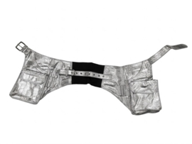 Kappersholster voor 16 Scharen | Kappersriem kopen Zilver - Glimmend Lakreliëflooks