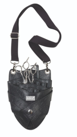 SIBEL Schaarhouder Boy 7 Mat Zwart Croco | Kappersscharen
