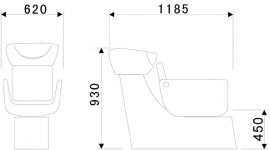 Comair - wasunit - Lugano - zwart - 7000888