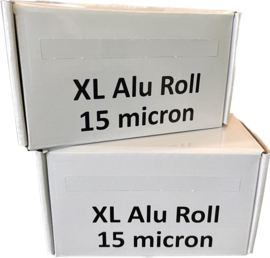 Aluminium 1 rol XL - Folie Zilver 12cm x 250m, 14 micron