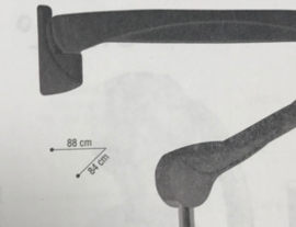 Ultron Universele Draagarm Kapdroger – Wit/Zwart - Draagarm Droogkap