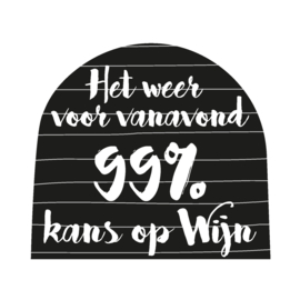 Schudbol Het weer voor vanavond