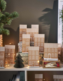 Adventskalender met huisjes