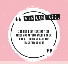 Wie aan tafel? Vriendinnen